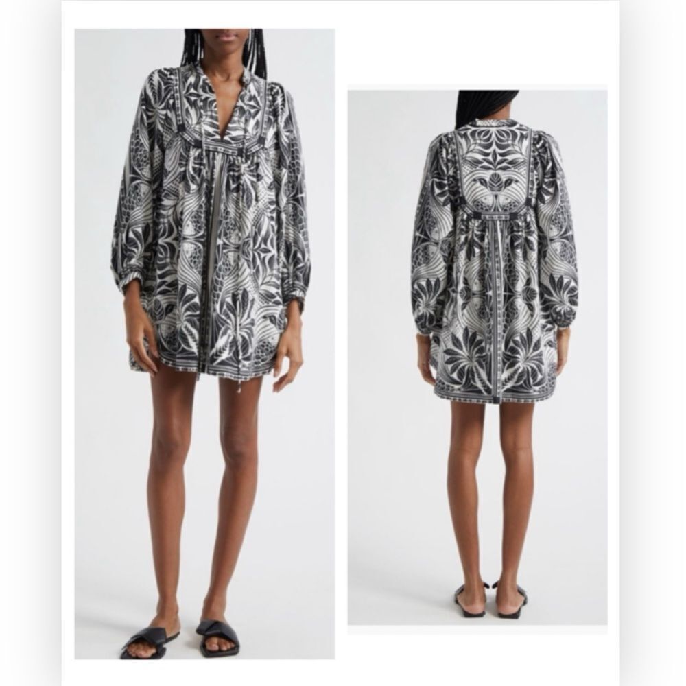 FARM Rio Monochrome Elegance Scarf
Print Long Sleeve Linen Blend $230
